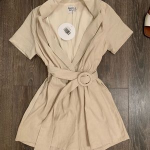 NWT Princess Polly Turin Romper Beige